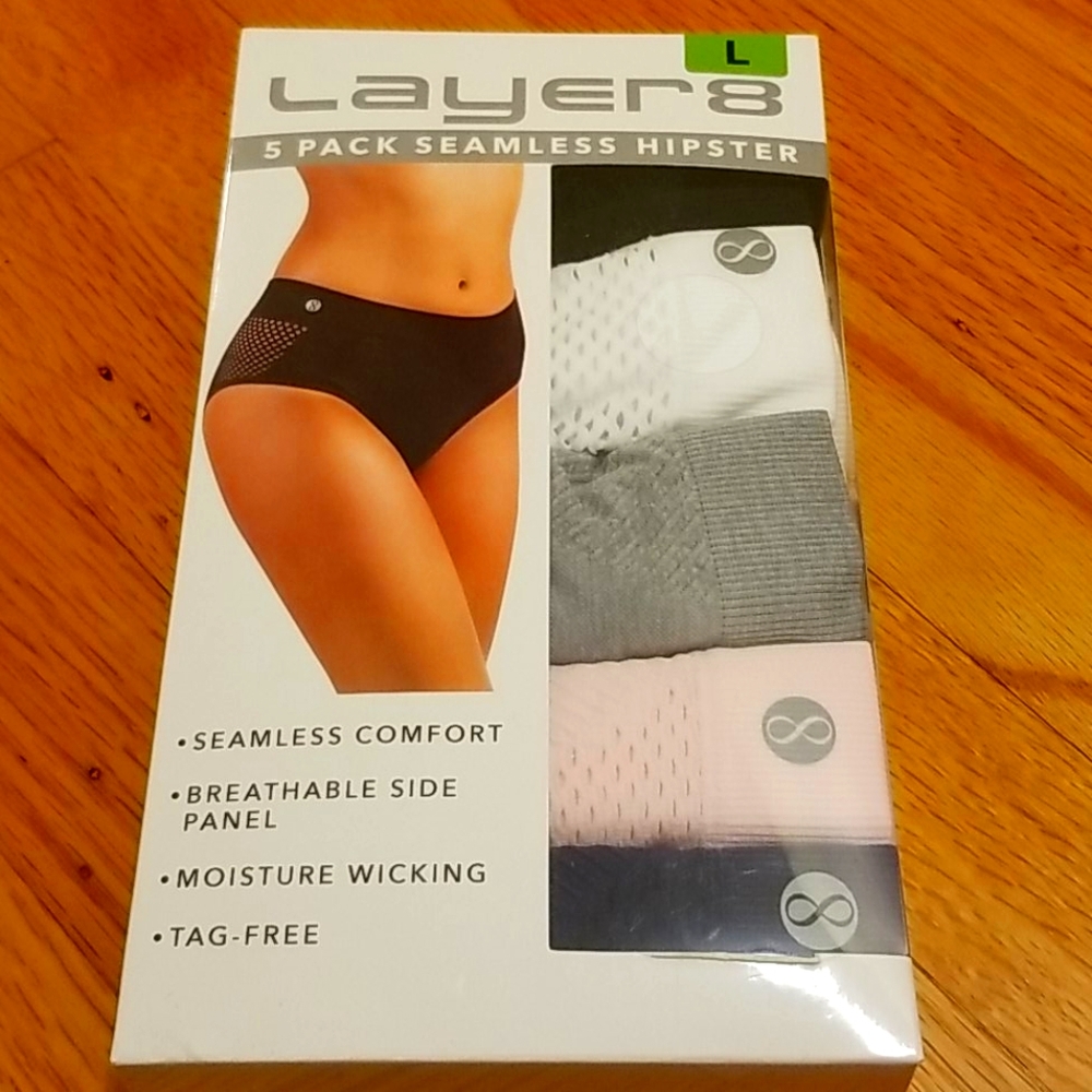 🔥NWT🔥 Ladies, size L- 5 pack seamless hipster